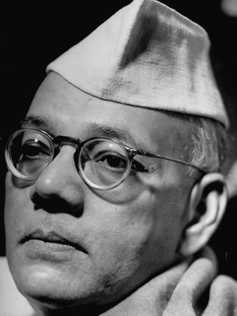 Closeup of Sarat Chandra Bose, Leader of India's Congress Party
