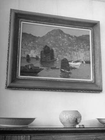 Painting of Hong Kong Hanging in General Chiang Kai-Shek