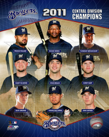Milwaukee Brewers 2011 NL Central Division Champions composite Poster