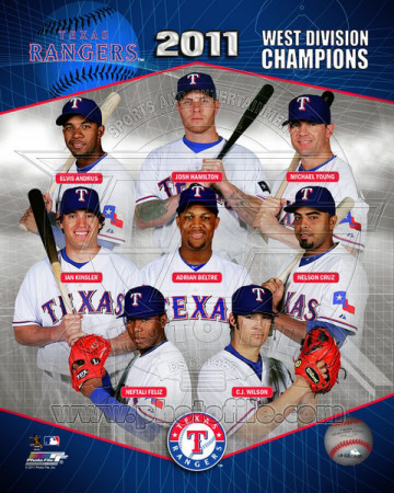 Texas Rangers 2011 AL West Division Champions Composite