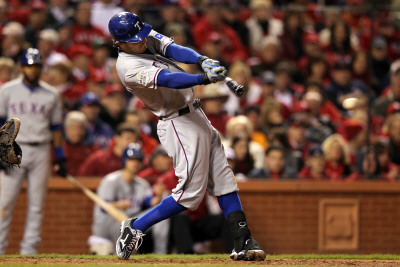 2011 World Series Game 6 - Texas Rangers v St Louis Cardinals, St Louis, MO - Oct. 27: Ian Kinsler Poster