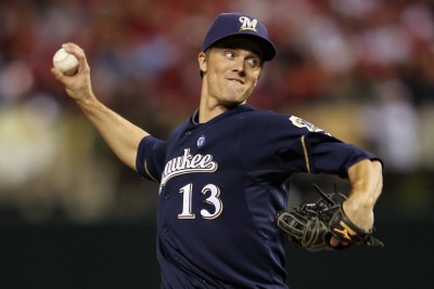 Milwaukee Brewers v St Louis Cardinals - Game Five, St Louis, MO - October 14: Zack Greinke