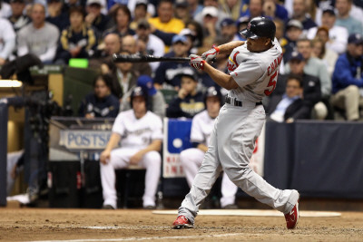 St Louis Cardinals v Milwaukee Brewers - Game Six, Milwaukee, WI - October 16: Adron Chambers Poster