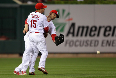 Texas Rangers v St Louis Cardinals, St Louis, MO - Oct. 27: Matt Holliday and Rafael Furcal