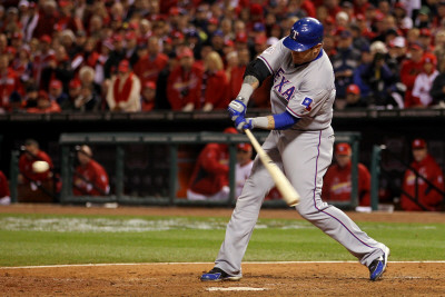 2011 World Series G. 6 - Texas Rangers v St Louis Cardinals, St Louis, MO - Oct. 27: Josh Hamilton