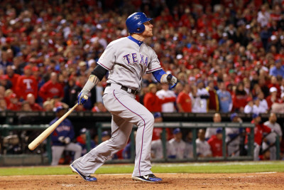 2011 World Series G. 6 - Texas Rangers v St Louis Cardinals, St Louis, MO - Oct. 27: Josh Hamilton Poster
