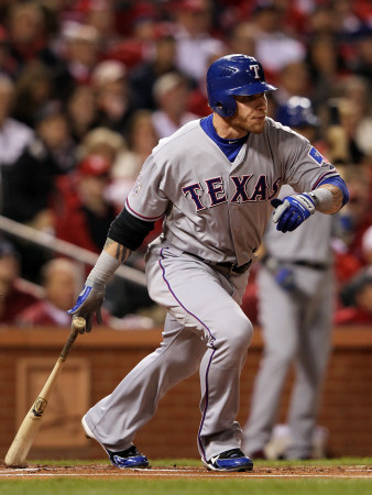 2011 World Series G. 6 - Texas Rangers v St Louis Cardinals, St Louis, MO - Oct. 27: Josh Hamilton Poster