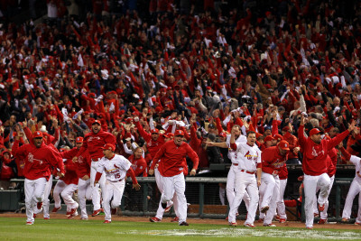 2011 World Series Game 6 - Texas Rangers v St Louis Cardinals, St Louis, MO - October 27 Poster
