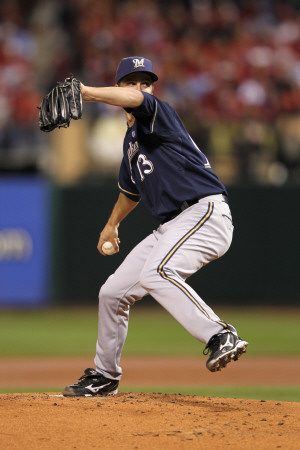 Milwaukee Brewers v St Louis Cardinals - Game Five, St Louis, MO - October 14: Zack Greinke