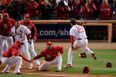 Buy 2011 World Series Game 6 - Texas Rangers v St Louis Cardinals, St Louis, MO - Oct. 27: David Freese at AllPosters.com