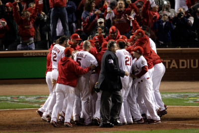 2011 World Series Game 6 - Texas Rangers v St Louis Cardinals, St Louis, MO - October 27 Poster