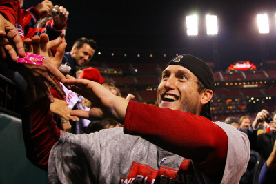 2011 World Series Game 7 - Rangers v Cardinals, St Louis, MO - October 28: David Freese Poster