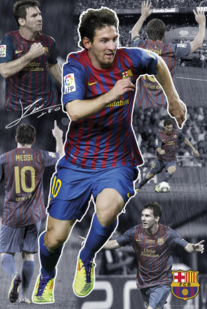 Barcelona-Messi Collage Poster
