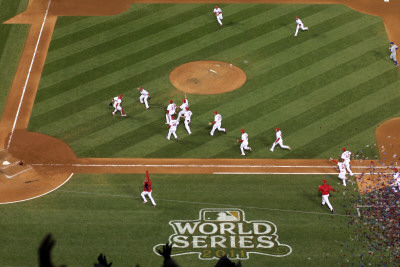 2011 World Series Game 7 - Texas Rangers v St Louis Cardinals, St Louis, MO - October 28 Poster