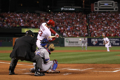 2011 World Series Game 7 - Rangers v Cardinals, St Louis, MO - October 28: David Freese Poster
