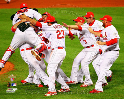 The St. Louis Cardinals Celebrate Winning World Series in Game 7 of the 2011 World Series  #3 Poster