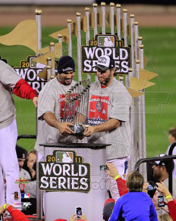 Lance Berkman & Albert Pujols - World Series Championship Trophy 2011 World Series (#43) Poster