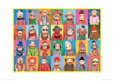 Sock Monkey Gridlock Posters