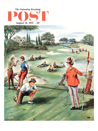"No Playing Through" Saturday Evening Post Cover, August 31, 1957
