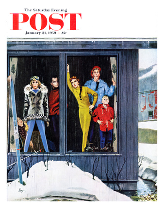 "Rain and Melting Snow" Saturday Evening Post Cover, January 31, 1959