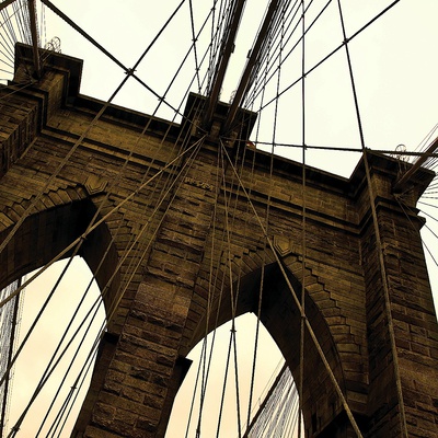 Buy Brooklyn Bridge II (sepia) (detail) at AllPosters.com