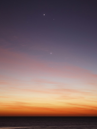 Conjunction of Venus, Mercury, Jupiter and Mars at Dawn