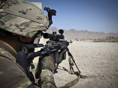 Buy U.S. Army Sniper Pulls Security Using an Mk14 Enhanced Battle Rifle at AllPosters.com