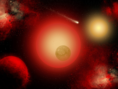 A Distant Binary Star System Located Within the Milky Way