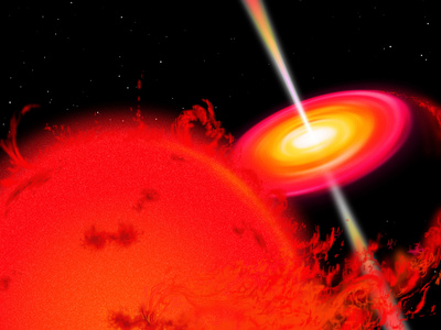 A Red Giant Star Orbiting a Black Hole