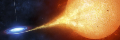 A Compact Object, or a Black Hole, Is Seen Ripping Off Gas from Its` Sun-Like Companion