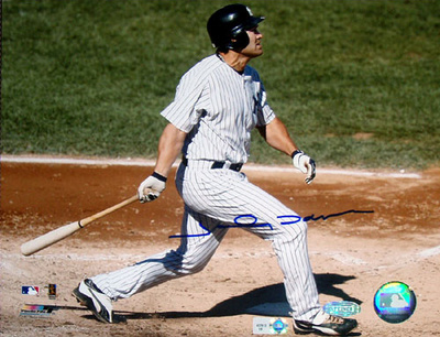 Johnny Damon Autographed Batting Stance Photograph