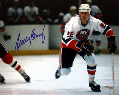 Mike Bossy Autographed Skate Up Ice Photograph