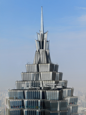 The Tiered Top of the Jin Mao Building