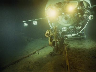 Buy Mir 2 Lights Expose the Bronze Telemotor Used to Operate the Steering Gear of the R.M.S. "Titanic" at AllPosters.com