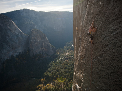 Buy A Climber, Without a Rope, Grips an Expanse of El Capitan at AllPosters.com