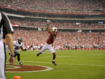 NFC Championship Football: Glendale, ARIZONA - Larry Fitzgerald