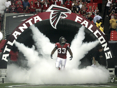 Buy Dolphins Falcons Football: Atlanta, GA - Michael Turner at AllPosters.com