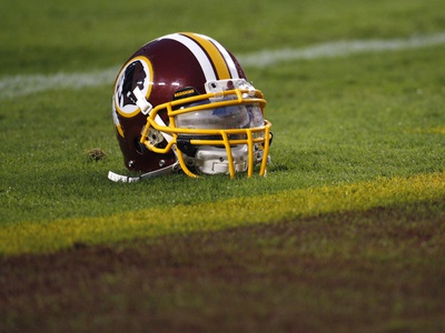 Patriots Redskins Football: Landover, MD - A Washington Redskins Helmet Poster