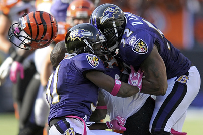 Buy Bengals Ravens Football: Baltimore, MD - Ray Lewis at AllPosters.com