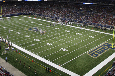 Buy Packers Rams Football: St. Louis, MO - Edward Jones Dome Panorama at AllPosters.com