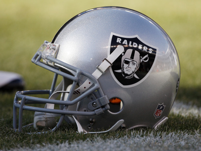 Buy Raiders Broncos Football: Denver, CO - Oakland Raiders helmet at AllPosters.com