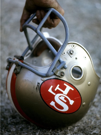 NFL Historical Imagery: ,  - San Francisco 49ers helmet Poster