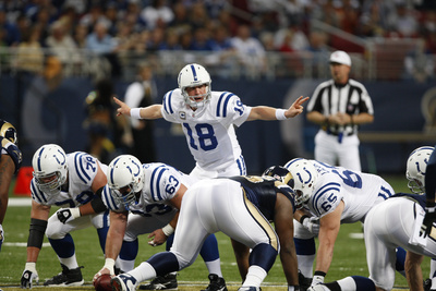 Buy Colts Rams Football: St. Louis, MO - Peyton Manning at AllPosters.com