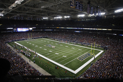 Buy Packers Rams Football: St. Louis, MO - The Edward Jones Dome at AllPosters.com