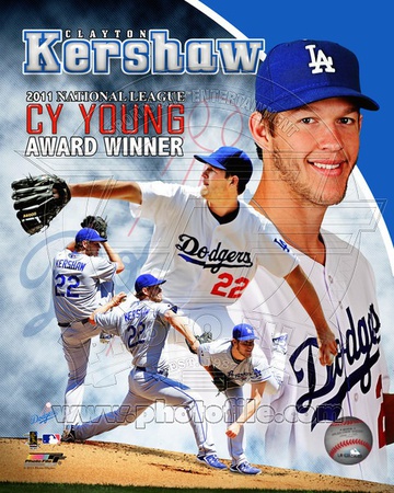 Clayton Kershaw 2011 NL Cy Young Winner Portrait Plus