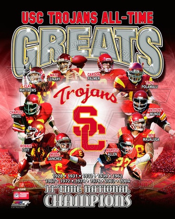 USC Trojans All Time Greats Composite