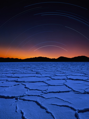 Star Trails Over Salt Pan