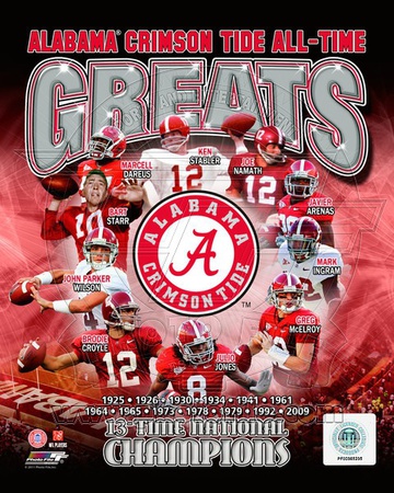 Buy University of Alabama Crimson Tide All Time Greats Composite at AllPosters.com