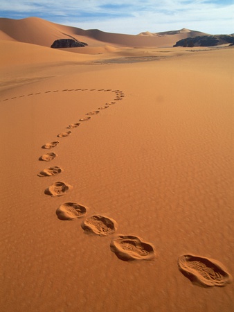 Footprints in sand