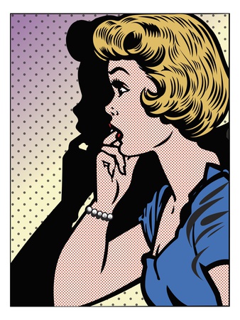 Young Woman Looking Away, Side View